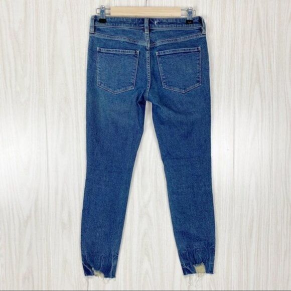 Free People | We The Free | Distressed Raw Hem Skinny Jeans Size 25 - Picture 2 of 6